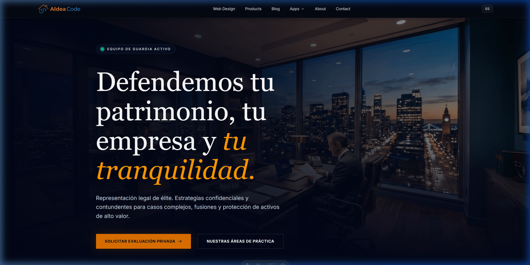 Vista previa de la web de Abogados Premium