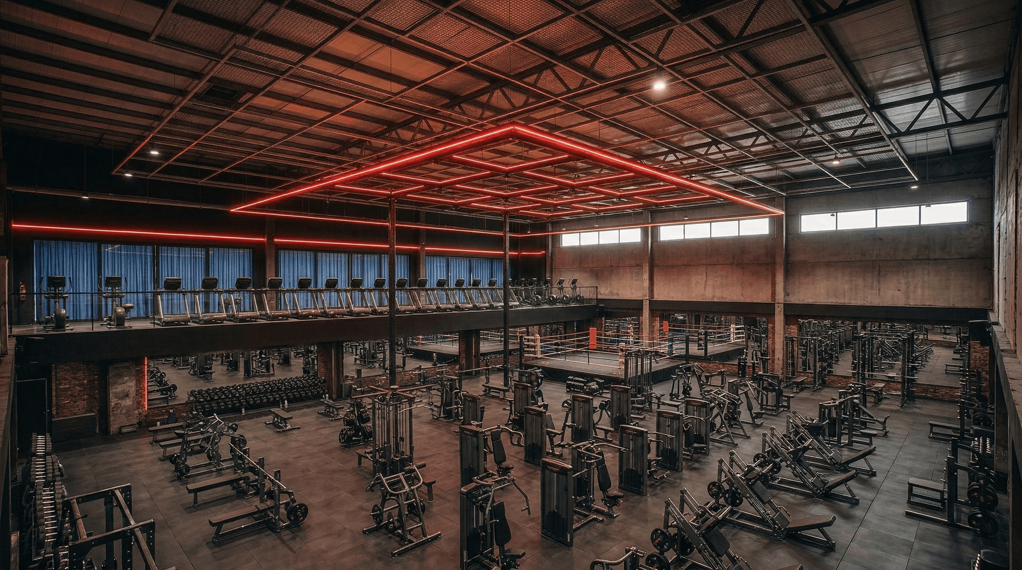 Interior de gimnasio premium