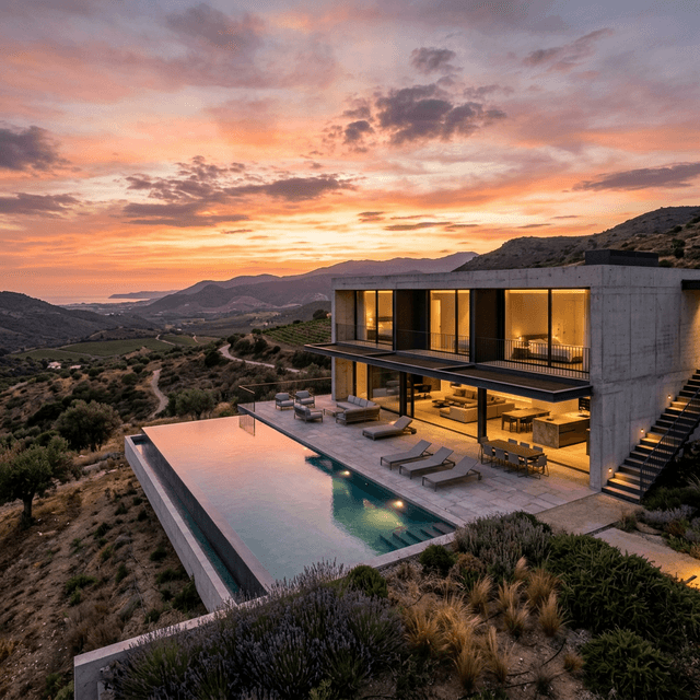 Villa con Piscina Desbordante