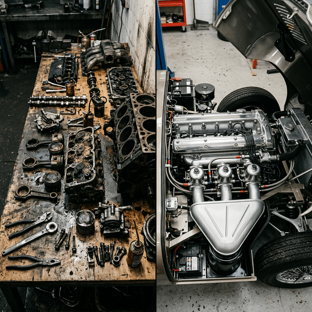 Antes y Después de Reconstrucción de Motor