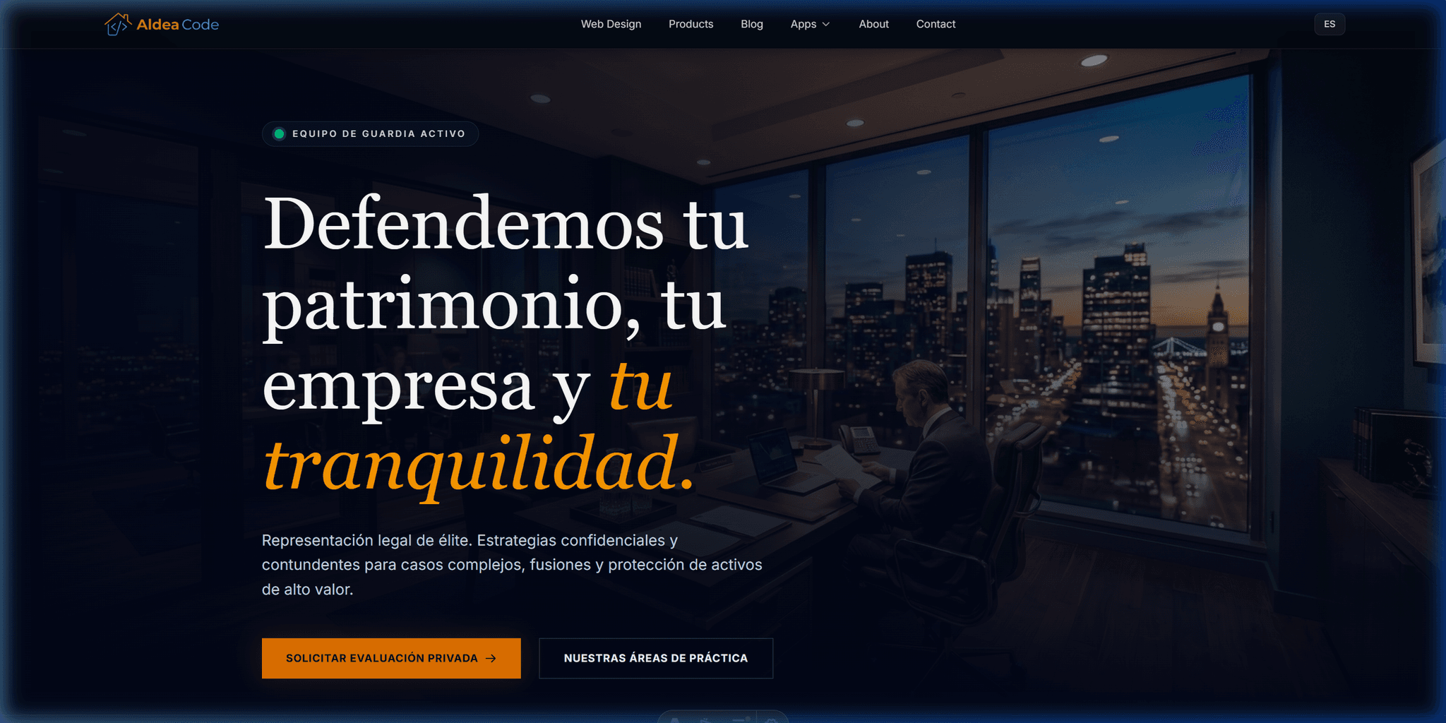 Vista previa de la web de Abogados Premium