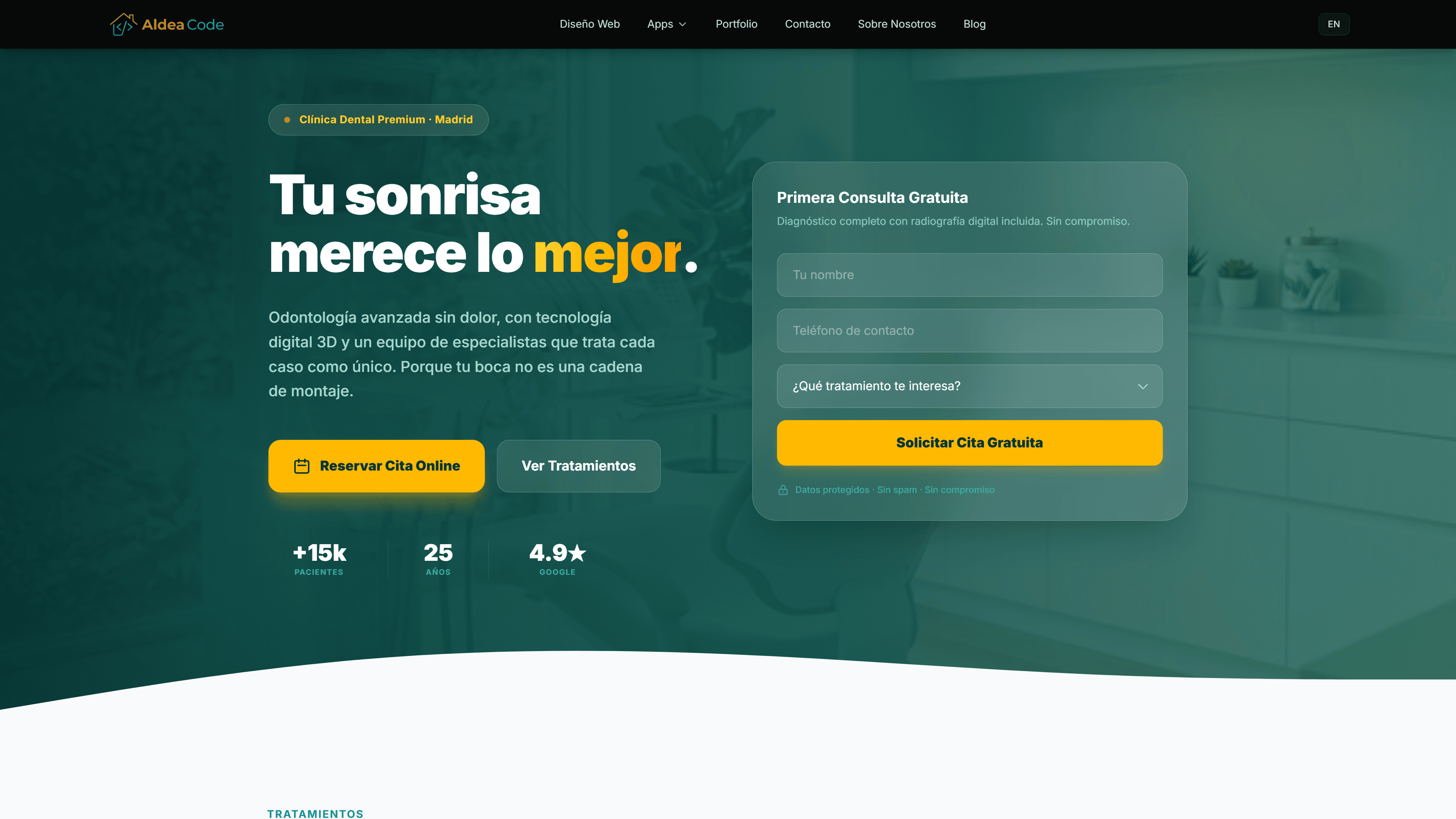 Vista previa de la web de Clínica Dental